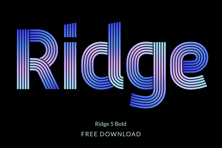 Ridge 5 Bold multi-line Font