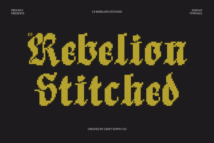 Preview of CS Rebelion Stitched Font