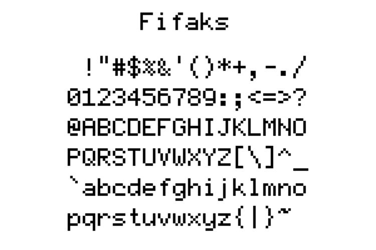 Fifaks 1.0 dev1 Font