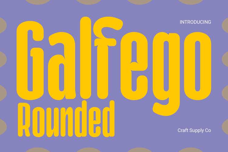 Galfego Rounded Font