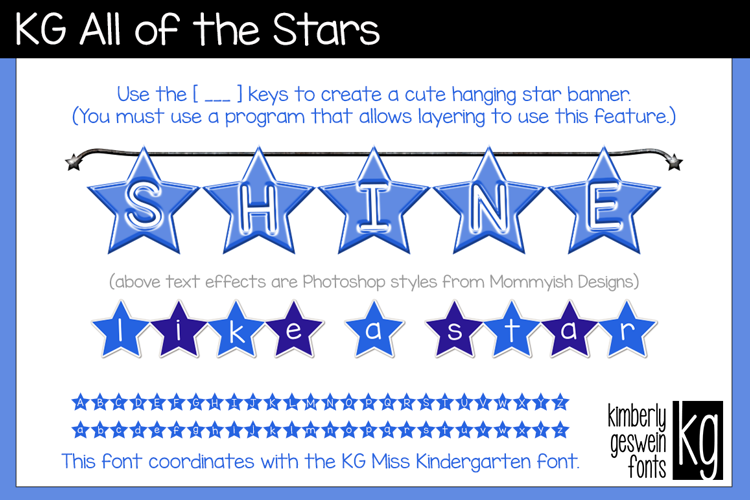 KG All of the Stars Font