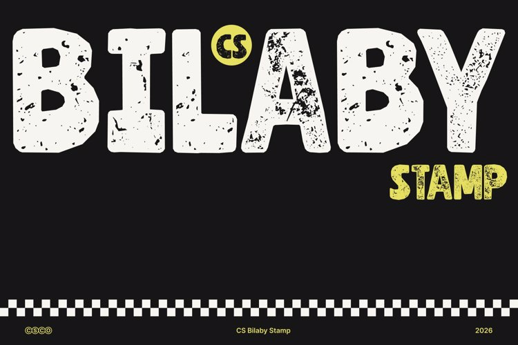 Preview of CS Bilaby Stamp Font