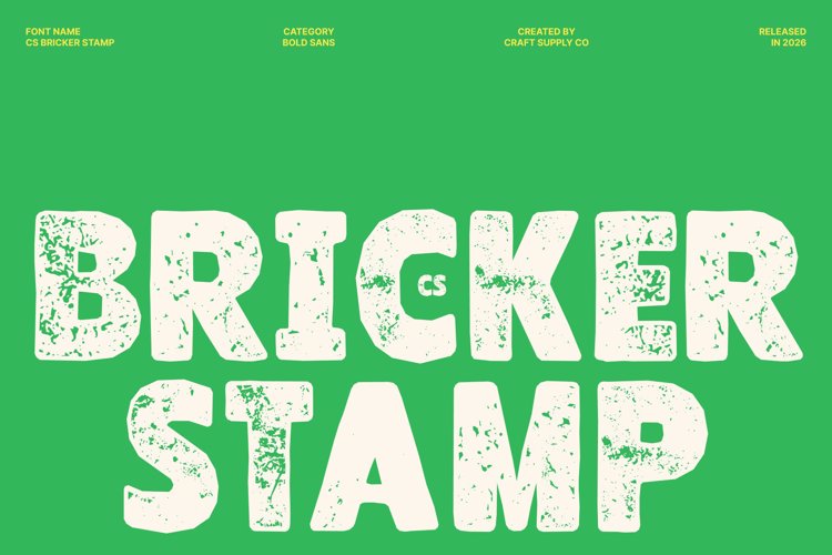Preview of CS Bricker Stamp Font