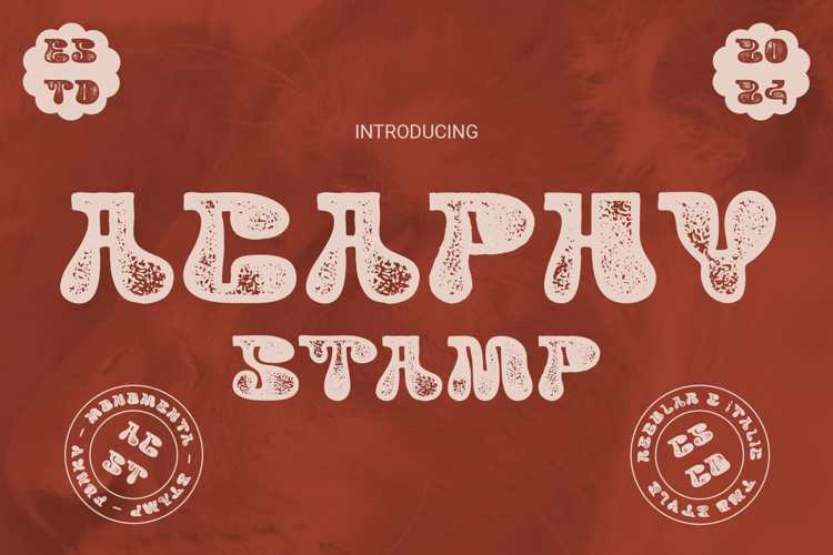 Acaphy Stamp Font