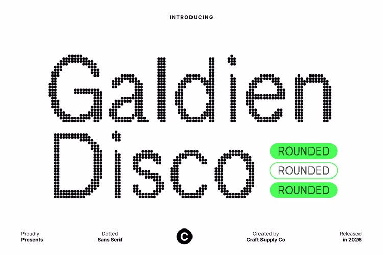 Preview of Galdien Disco Font