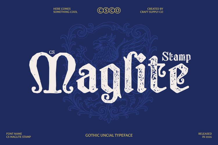 Preview of CS Maglite Stamp Font