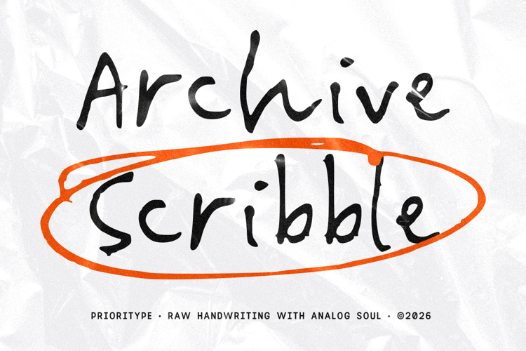 Preview of Archive Scribble Font