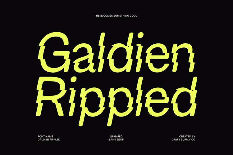 Preview of Galdien Rippled Font