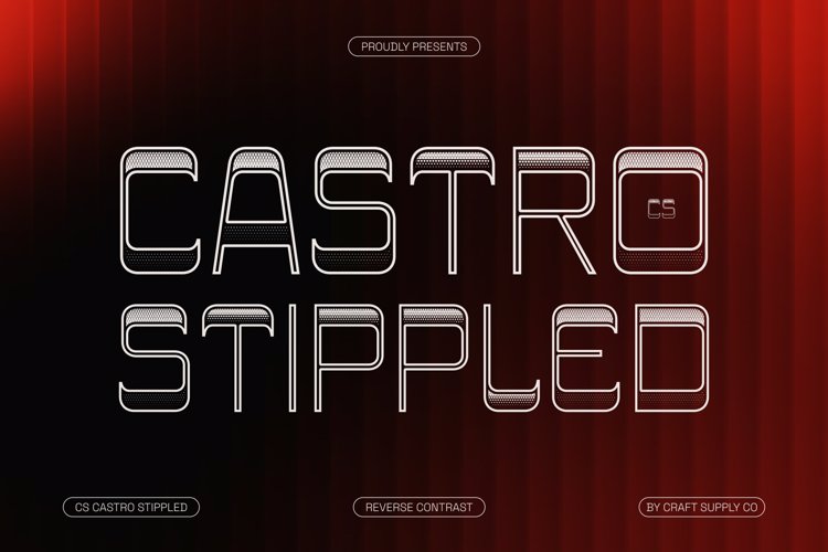 Preview of CS Castro Stippled Font