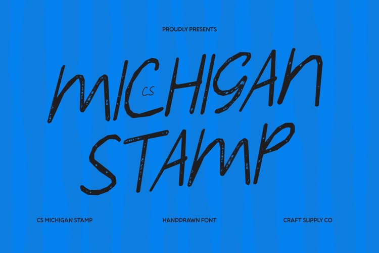 Preview of CS Michigan Stamp Font
