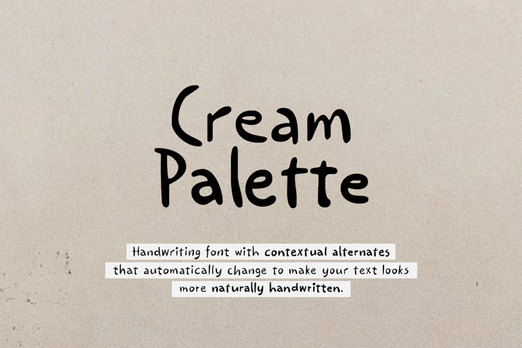 Preview of Cream Palette Font