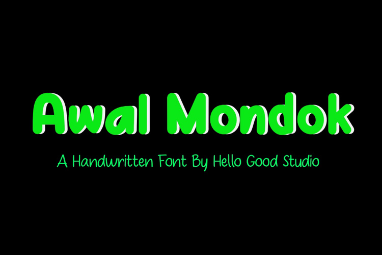 Preview of Awal Mondok Font