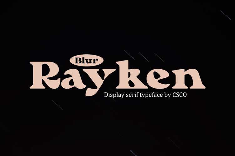 Rayken Blur Font