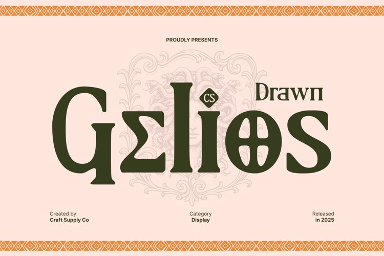 Preview of CS Gelios Drawn Font