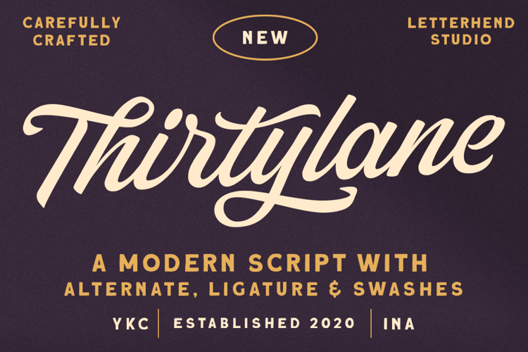 Thirtylane Script Font