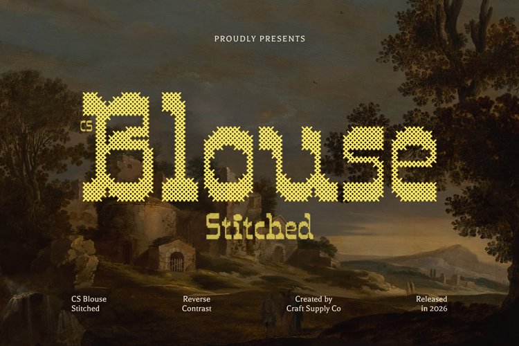 Preview of CS Blouse Stitched Font
