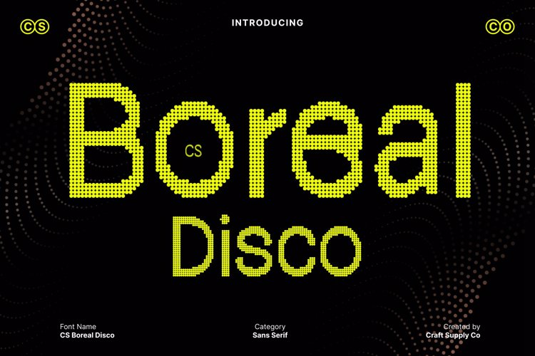 Preview of CS Boreal Disco Font