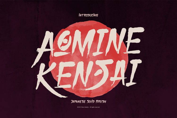 Preview of Aomine Kensai Font