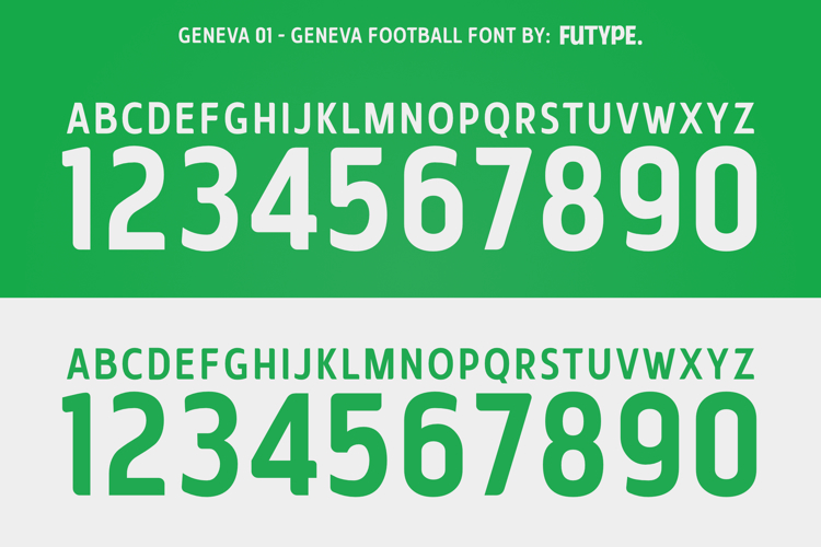 Geneva Football Typeface Font