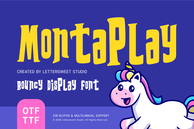 Preview of Montaplay Font