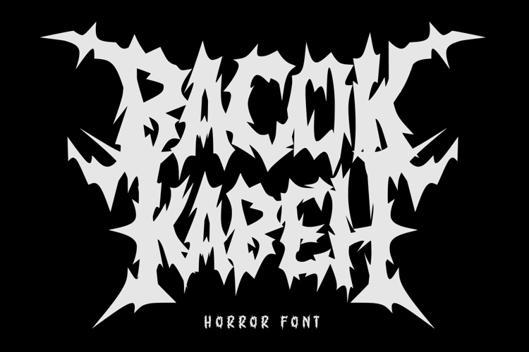 Preview of BACOK KABEH Font