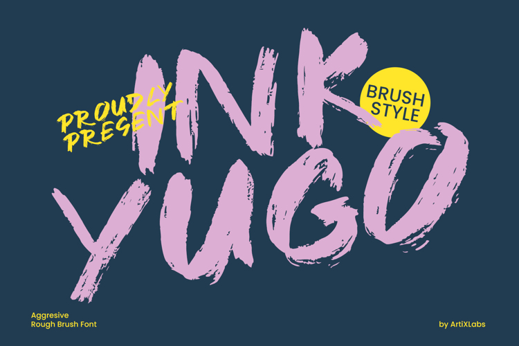Preview of Ink Yugo Font