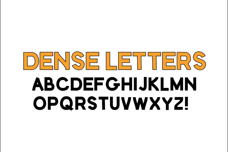Dense Letters Font