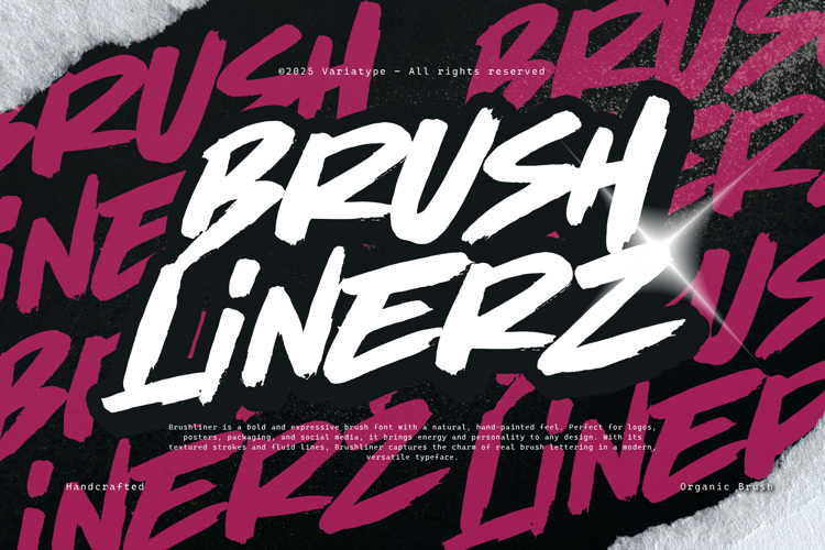 Preview of Brushlinerz Font