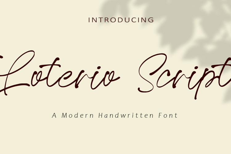 Loterio Script Font