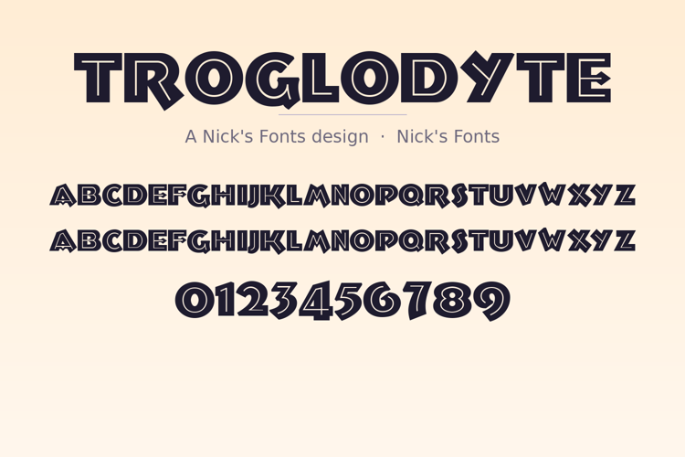 Preview of Troglodyte Font