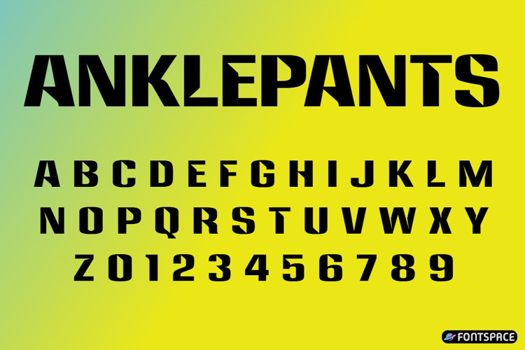 Preview of Anklepants Font