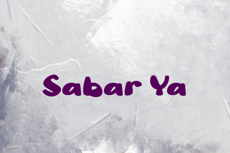 s Sabar Ya Font