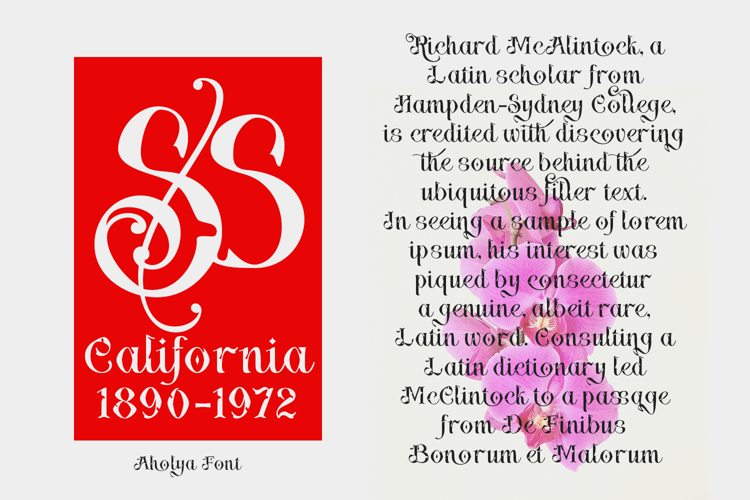 Preview of Aholya Font