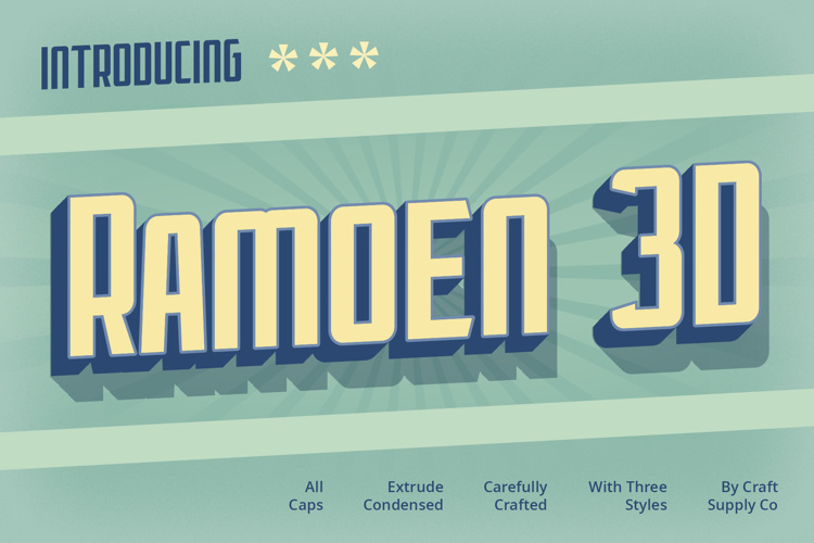 Ramoen 3D Font