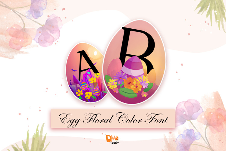Preview of Egg Floral Font