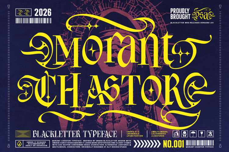 Preview of Morant Chastor Font
