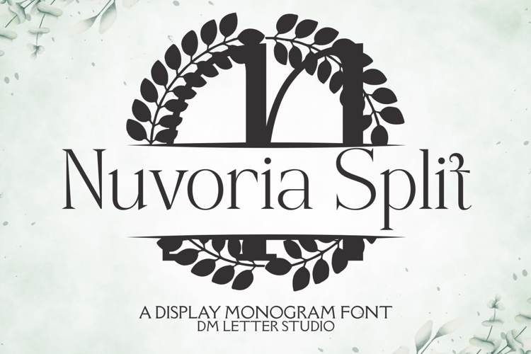 Preview of Nuvoria Split Monogram Font