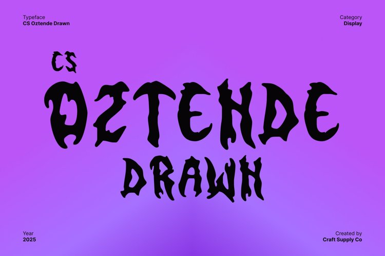 Preview of CS Oztende Drawn Font