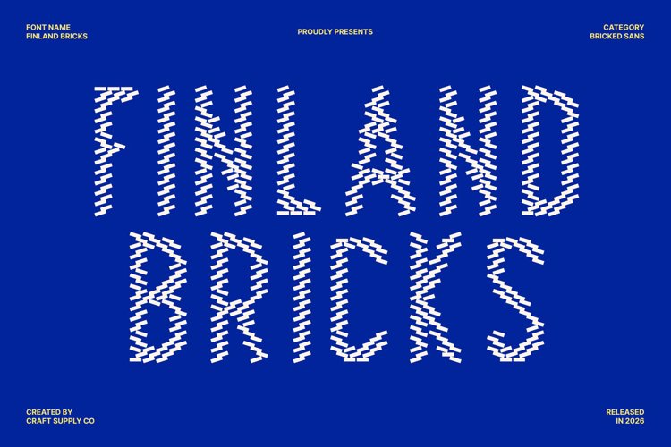Preview of Finland Bricks Font