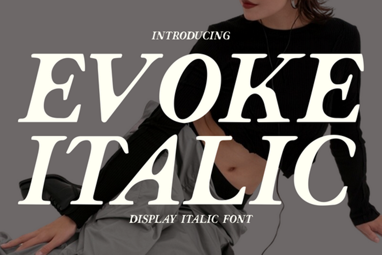 Preview of Evoke Italic Font