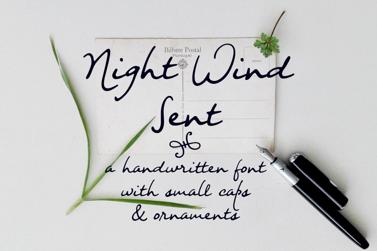 Night Wind Sent Sample Font
