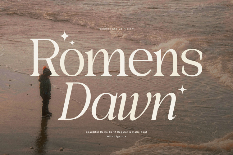 Preview of ROMENS DAWN REGULAR Font