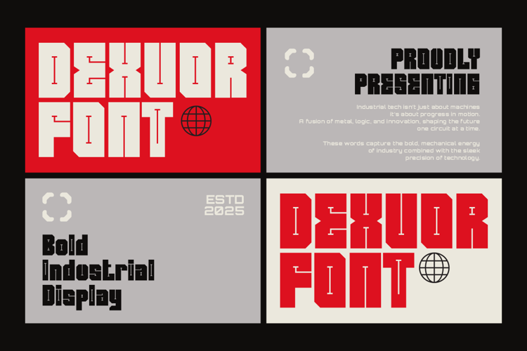Preview of Dexvor Font