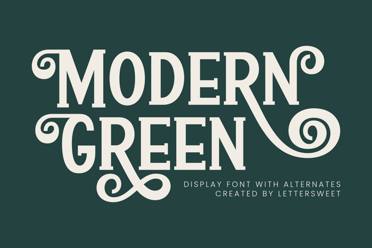 Modern Green Font