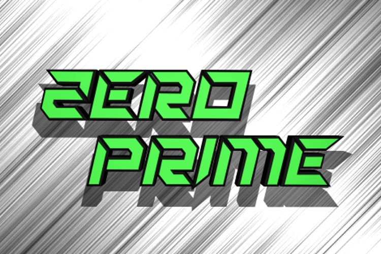 Zero Prime Font