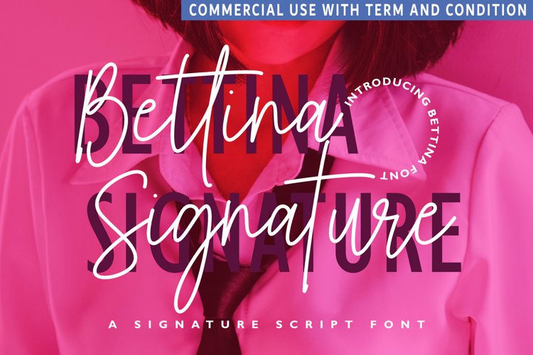 Bettina Signature Commercial Use Font