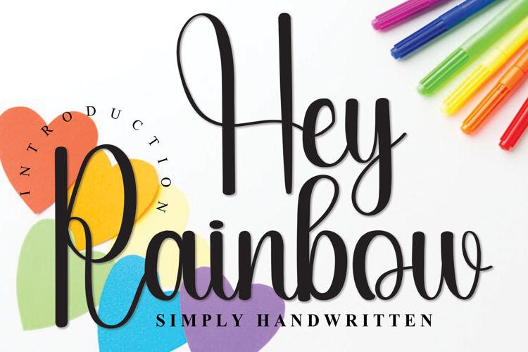 Hey Rainbow Font