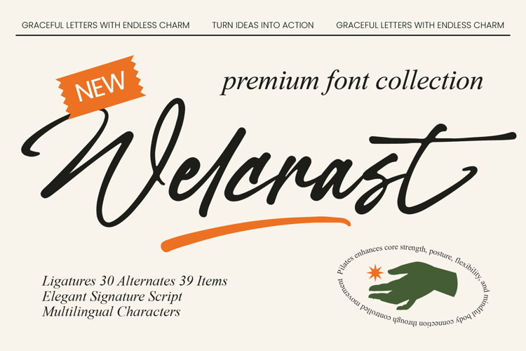 Preview of Welcrast Font
