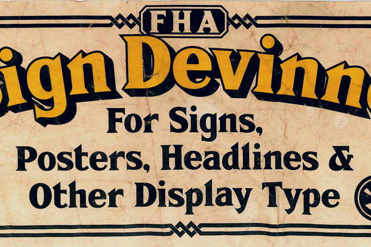 FHA Sign DeVinneNC Font