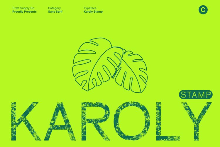 Preview of Karoly Stamp Font